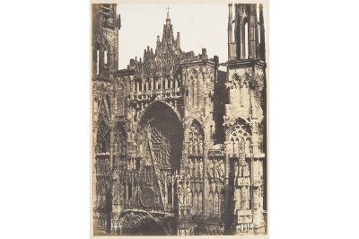 Edmond Bacot, Partie supérieure de la façade de la Cathédrale de Rouen, c. 1853