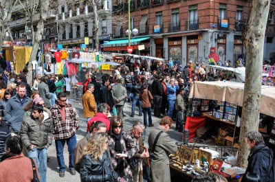 El Rastro flea market, Madrid